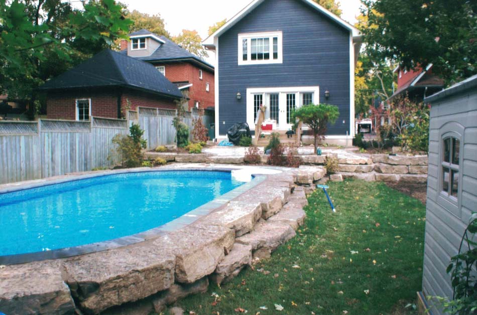 backyard pool area